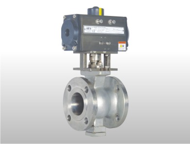 pneumatic v knotch ball valve